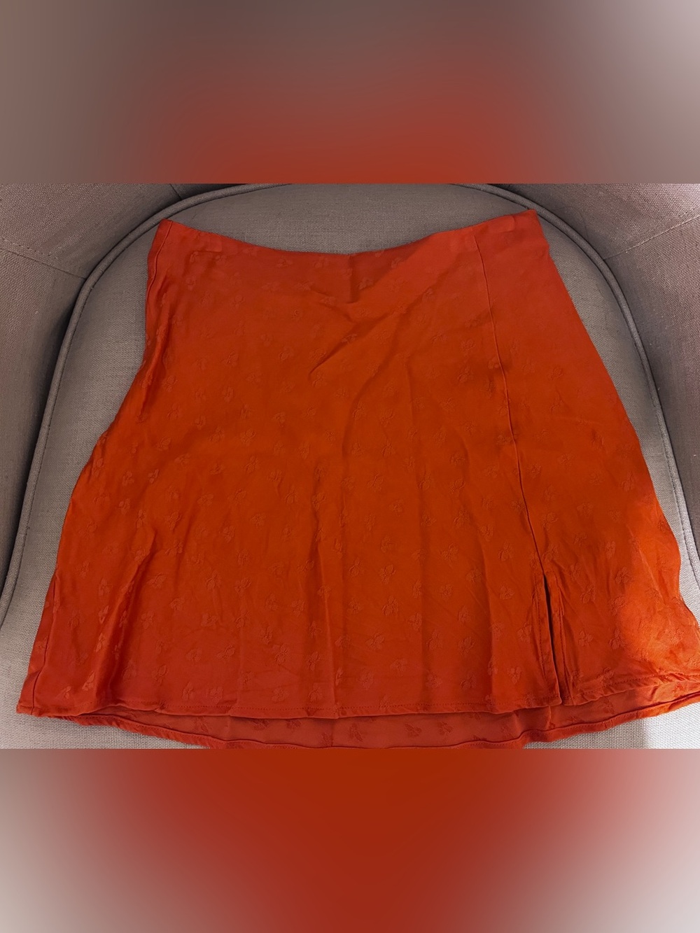 Zara Orange A-Line Mini Skirt